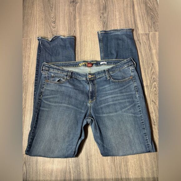 Arizona Jeans Women’s 5 Pocket Bootcut Blue Jeans EPC Size 17 Long Excellent Pre - Picture 1 of 6